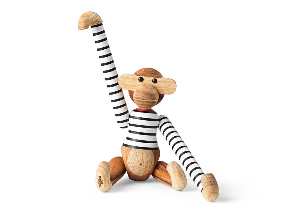 Kay Bojesen x Nørgaard abe, stor - hvid/sort